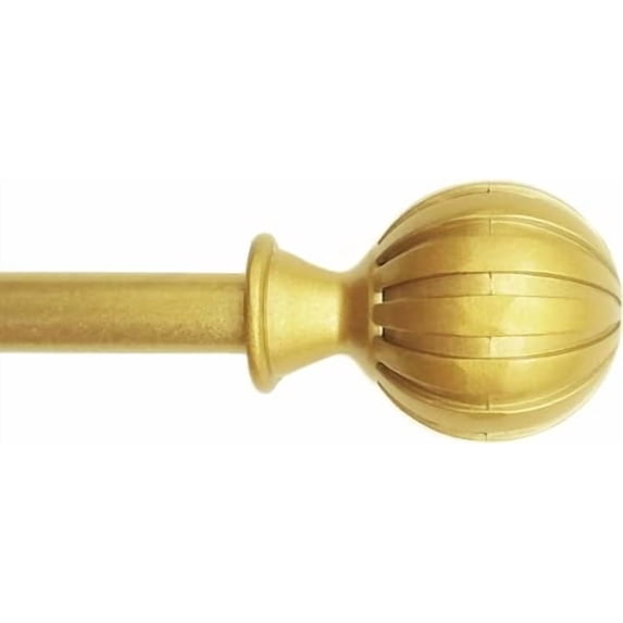 Yafa Home Fashion Adjustable Curtain Rod for Windows, 3/4 inch Pole Single Curtain Rod With Ball Finials, All Hardware included.
