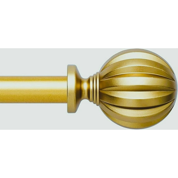 Yafa Home Fashion Adjustable Curtain Rod for Windows, 3/4 inch Pole Single Curtain Rod With Ball Finials, All Hardware included.