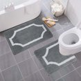 thumbnail image 1 of Yafa Home Fashion Bath Rugs Soft & Plush Polyester Bath Rug Set, 18" x 18", (2 Count), 1 of 2