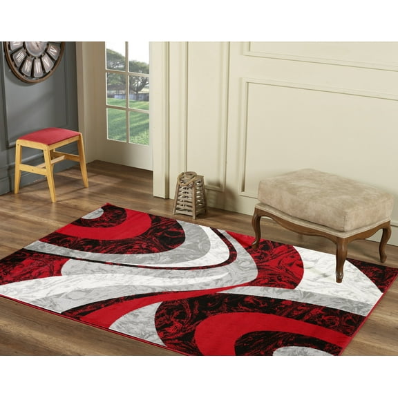 Yafa Home Fashion Elegant Soft Pile Area Rug Floor Carpet, Contemporary Modern Design, Jute Backing, Indoor Rug for Living Room, Bedroom, & Dining Room