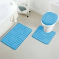 thumbnail image 1 of Yafa Home Fashion Vibrant Color Polyester Bath Rug Set, 50 cm x 80 cm, Easy Care (3 Count), 1 of 8