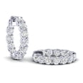 thumbnail image 1 of Yafe 18K Gold Plated Inside Out Hoop Huggie Earrings Gold Hoops for Women Adorned with CZ Stones, 1 of 6