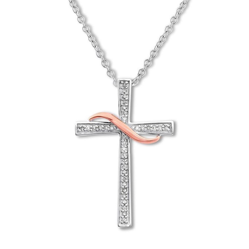 Zeffy Dainty Cross Necklace For Women - 18k Gold/Silver Plated Tiny Cross Pendant, 17"+2" Chain - View #2
