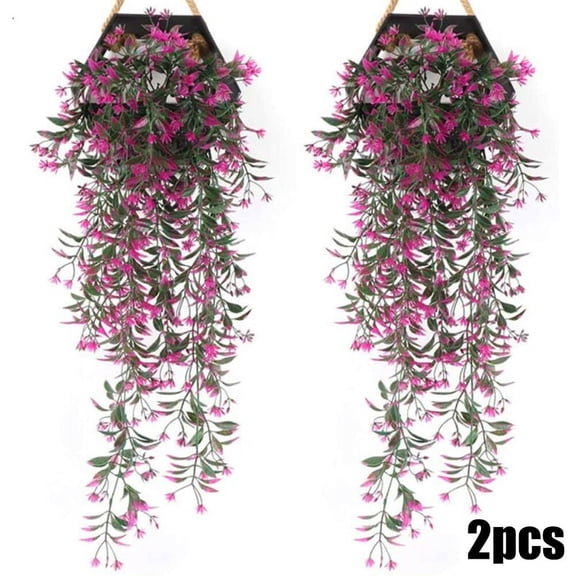 Yafex Artificial Ivy in Plastic Hanging Plants (2 Count)