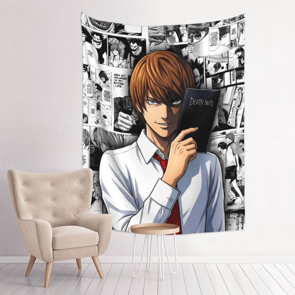 Yagami Light Anime Tapestry Indian Wall Hanging Tapestries Room Decor For Bedroom Living Room Dorm