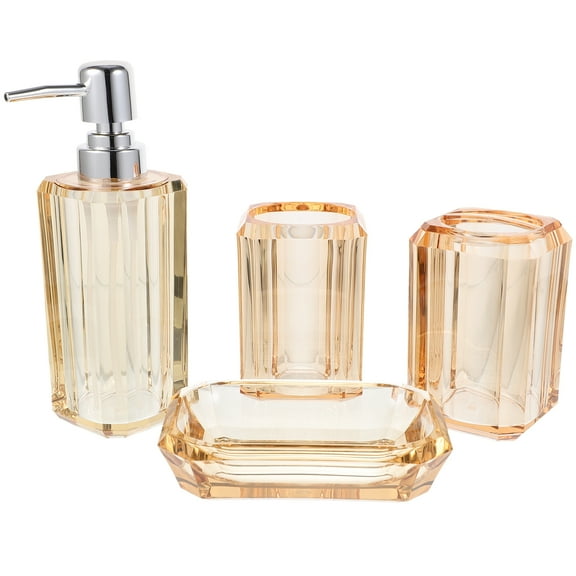 Yage 1 Set Bathroom Accessories Set Toothbrush Holder Soap Dispenser Toothbrush Cup Soap Dish