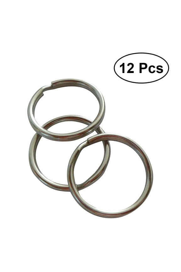 Yage 12Pcs Metal Keychain Rings Round Split Durable Key Rings for DIY Craft Home Car Keys Holder 32mm