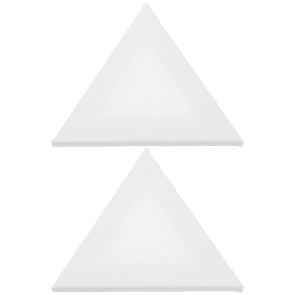 Yage 2PCS Irregular Oil Painting Frame Acrylic Porch Decorative Drawing Board Canvas Drawing Panel Creative Drawing Board for Student Artists(Triangle Style White 15cm)