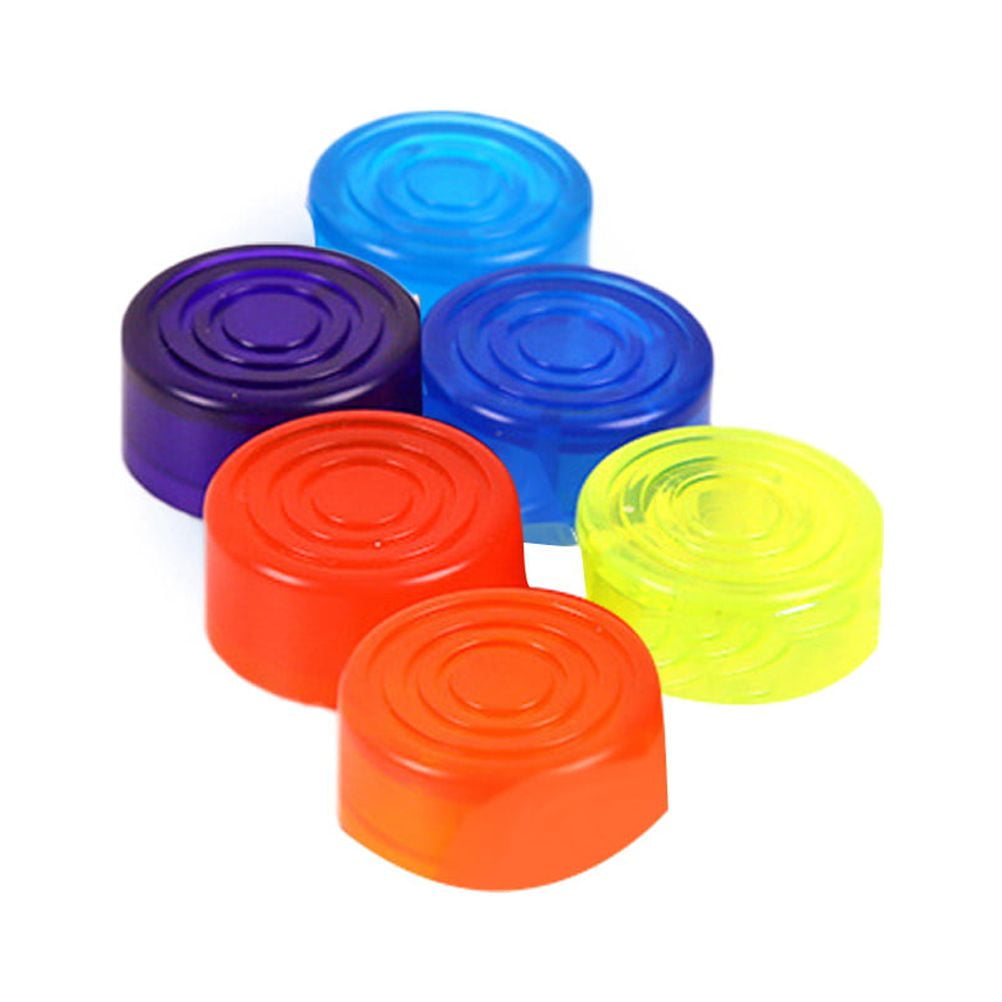 Yage 6PCS Guitar Effect Footswitch Topper Foot Nail Pedal Topper Anti-Slip Colorful Protection for Guitar Pedal Effect (Yellow, Red, Purple, Orange, Dark Blue, Light Blue)
