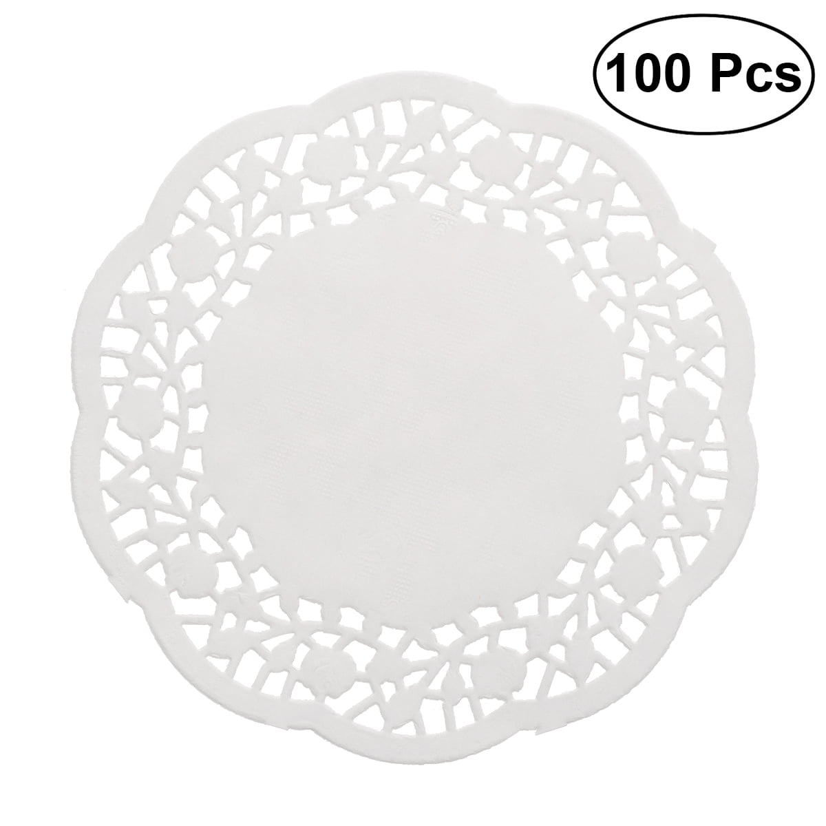 LJY 100 Pieces White Lace Rectangle Paper Doilies Cake Packaging Pads - View #7