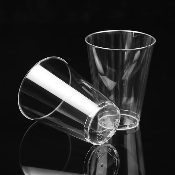 Oecoator 20 Pcs 8OZ 250ML Disposable Transparent Hard Plastic Tasting Cups Thicken Drinking Cups Tumblers for Wedding Party