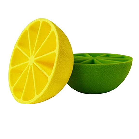 Yageerya 2pcs 10 Grids Long Strip Ice Mold Durable Silicone Ice Cube Box Lemon Shape Ice Cube Trays for Home Kitchen (Random Color)