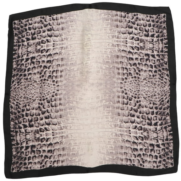 Yageerya 70cm Women Fashion Leopard Silk Shawl Elegant Square Towel Female Shawl Spring Summer Towel for Women Ladies (Grey)