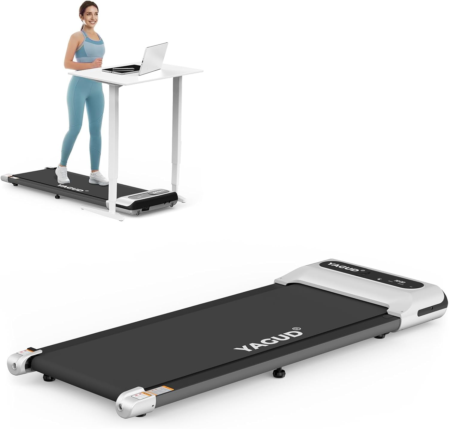 Yagud 2 in 1 Treadmill Running Machine, Under Desk Walking Pad with