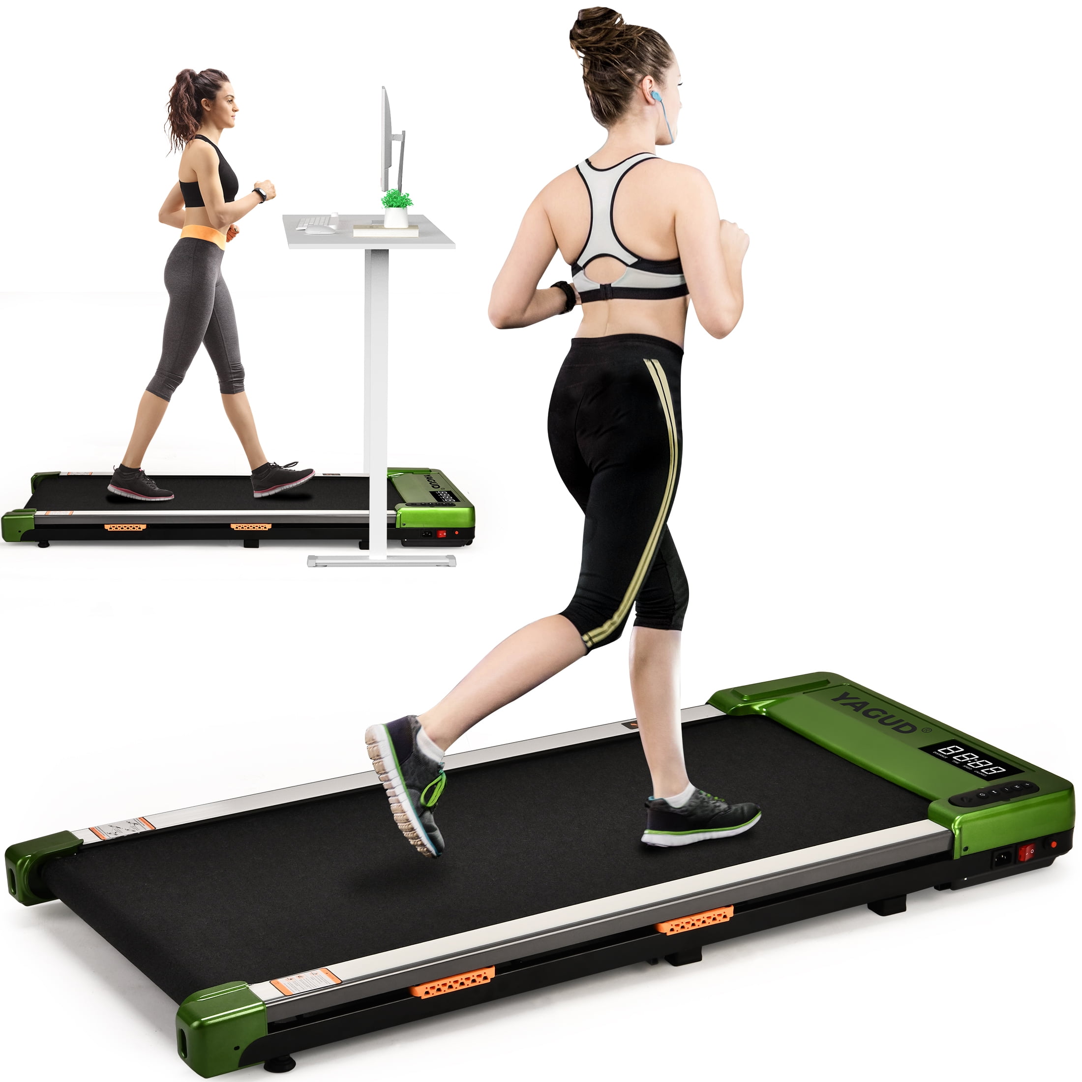 Yagud Under Desk Walking Pad Treadmill with Remote Control and LED
