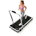 thumbnail image 1 of Yagud Walking Pad Treadmill with Handle Bar and Adjustable Incline, 3.8HP Portable Electric Treadmills with Wheels for Home, Home Treadmills with Incline, 0.5-3.8MPH, Silver, 1 of 11