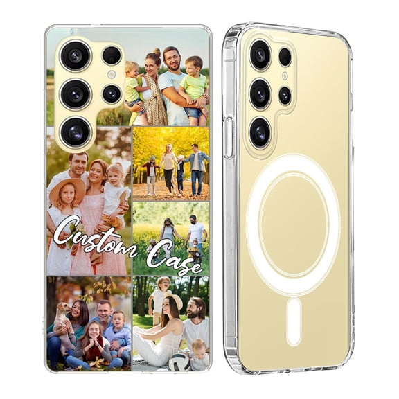 YahCase Galaxy S25 Ultra Magnetic Custom Case - Clear, Anti-Yellowing, MagSafe Compatible, Military Grade Protection
