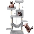 thumbnail image 1 of YaheeTech 59-in Cat Tree & Condo Scratching Post Tower, Gray, 1 of 8