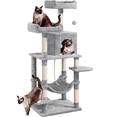 thumbnail image 1 of YaheeTech 58-in Cat Tree & Condo Scratching Post Tower, Gray, 1 of 8