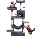 thumbnail image 1 of YaheeTech 59-in Cat Tree & Condo Scratching Post Tower, Dark Gray, 1 of 10