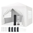 thumbnail image 1 of Yaheetech 10x10ft Outdoor Pop Up Canopy Tent, White, 1 of 10