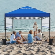 Yaheetech 10x17ft 2-tiered Gazebo Canopy with Side Awnings Blue