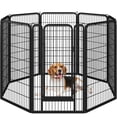 thumbnail image 1 of Yaheetech 47" Tall 16-Panel Foldable Metal Dog Playpen with Door, for Indoor Outdoor, Black, 1 of 5