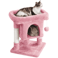 thumbnail image 1 of Yaheetech 2-Level Cat Tree Condo with Scratch Posts, Pink, 1 of 8