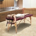 thumbnail image 1 of Yaheetech 2 Sections Adjustable Massage Bed with Headrest and Armrest, Burgundy, 1 of 6