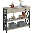 thumbnail image 1 of Yaheetech 2-Tier Console Table for Living Room, Gray, 1 of 9