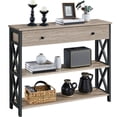 thumbnail image 1 of Yaheetech 2-Tier Console Table for Living Room, Gray, 1 of 8