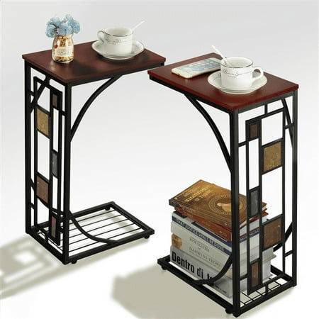 Yaheetech 20.9''H C Shaped Side Table,Set of 2