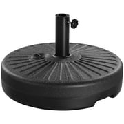 Yaheetech 20'' Outdoor Patio Umbrella Base Stand for Dia 38mm 48mm Umbrella Pole Fillable Base Stand, Black