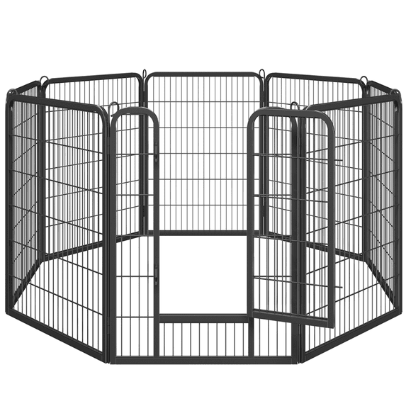 Yaheetech 40"H 24 Panels Dog Playpen Outdoor Indoor, Black