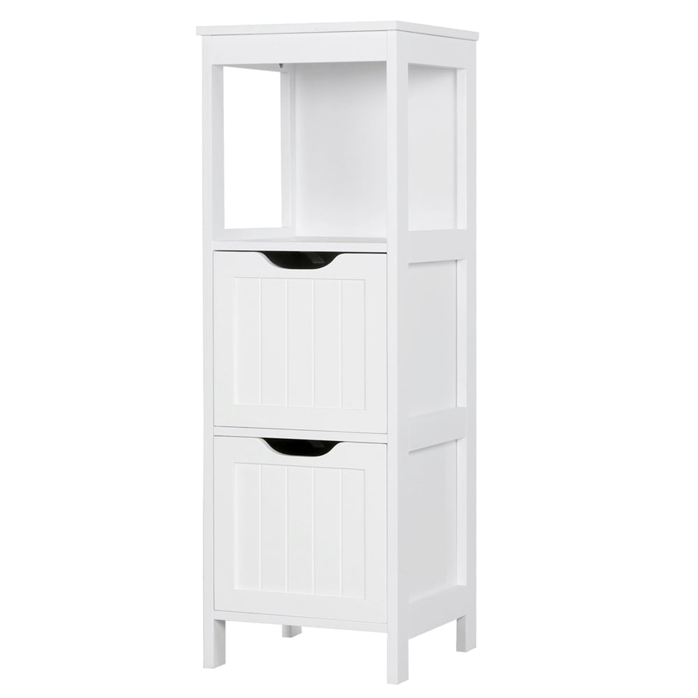 Yaheetech 3 Tiers Bathroom Cabinet Shelf Storage with Free Standing, White