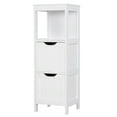 thumbnail image 1 of Yaheetech 3 Tiers Bathroom Cabinet Shelf Storage with Free Standing, White, 1 of 13