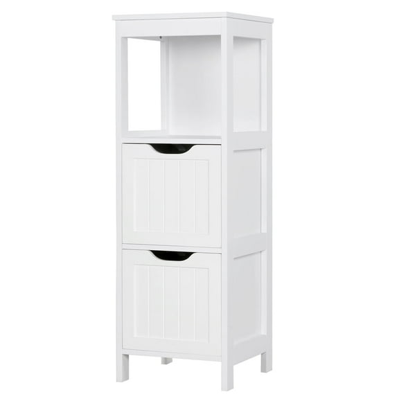 Yaheetech 3 Tiers Bathroom Cabinet Shelf Storage with Free Standing, White