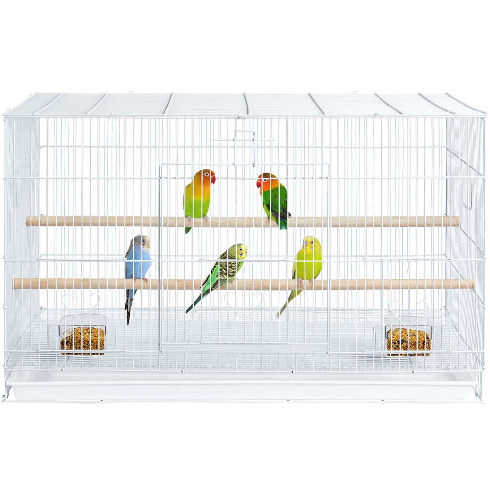 Yaheetech 30.5inch Flight Parakeet Bird Cage with Slide-Out Tray, White
