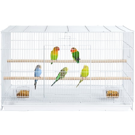 Yaheetech 30.5inch Flight Parakeet Bird Cage with Slide-Out Tray, White