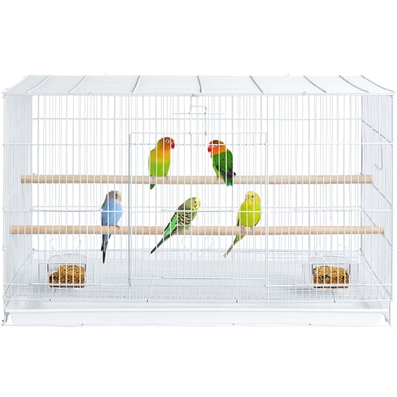 Yaheetech 30.5inch Flight Parakeet Bird Cage with Slide-Out Tray, White
