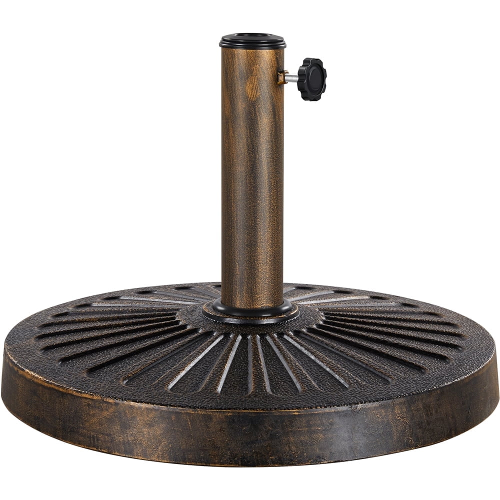 Yaheetech 30lbs 18'' Outdoor Round Patio Heavy Duty Market Umbrella Base Stand for Garden & Yard,Bronze