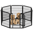 thumbnail image 1 of Yaheetech 31.5" H 8-Panel Steel Dog Playpen with Door, Black, 1 of 7