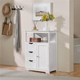 thumbnail image 1 of Yaheetech 35.5" Height Bathroom Floor Cabinet with 1 Door and 3 Drawers, White, 1 of 6