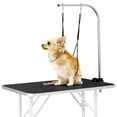 thumbnail image 1 of Yaheetech 36" Dog Grooming Table with Adjustable Arm, Tool Shelf & 2 Safety Loops, Black, 1 of 7