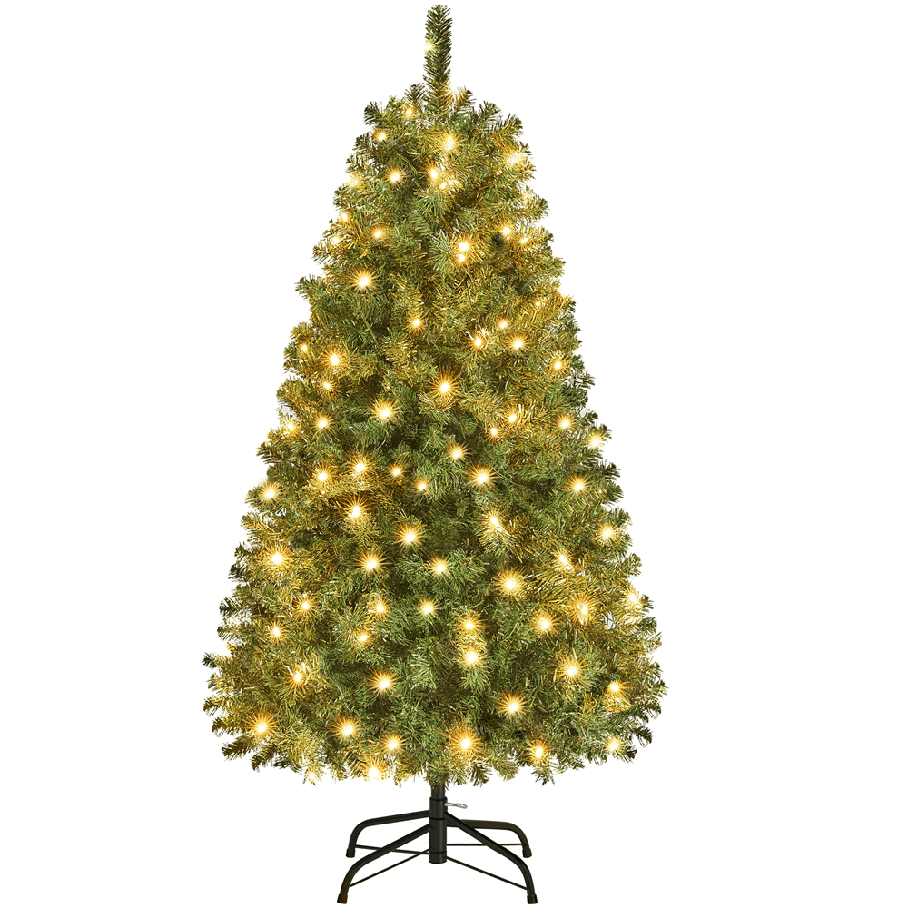 Yaheetech 4.5ft Prelit Spruce Artificial Christmas Tree with LED Lights,Green
