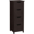 thumbnail image 1 of Yaheetech 4 Drawers Wooden Bathroom Floor Cabinet Side Storage Organizer Free-Standing Cabinet, Espresso, 1 of 9