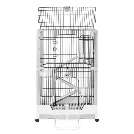 Yaheetech 4-Level Rolling Small Animal Cage With Platform and Ramp, Gray