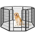 thumbnail image 1 of Yaheetech 40" H Heavy Duty Pet Playpen, Black, 8 Panel, 1 of 7