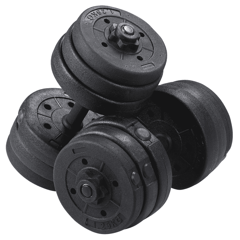 Yaheetech Adjustable 44lb Dumbbell Weight Set, Gym Barbell