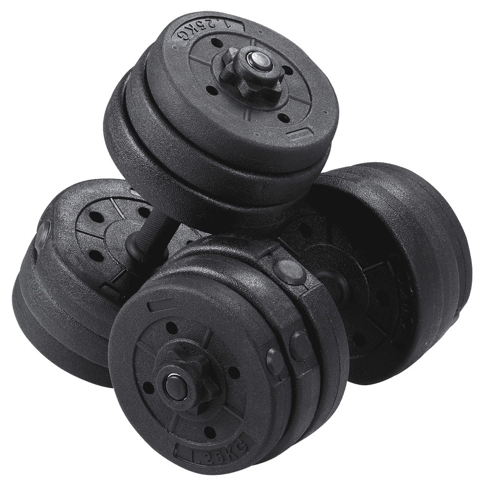 Yaheetech 44 lb Adjustable Dumbbell Weight Set Body Building Training Home Dumbbell, Black